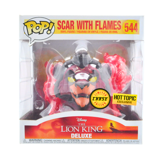 * Funko Pop! Scar with Flames (Deluxe, Red, Lion King) – Hot Topic Exclusive 544 **Chase**
