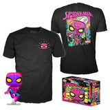 Spider-Man (Black Light) and Black Light Spider-Man Tee (XXL, Sealed) 652 - Target Exclusive  [Box Condition: 8/10]