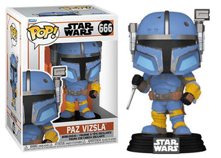 Funko Pop! Paz Vizsla Mandalorian 666 Vinyl Figure in PopShield Protector