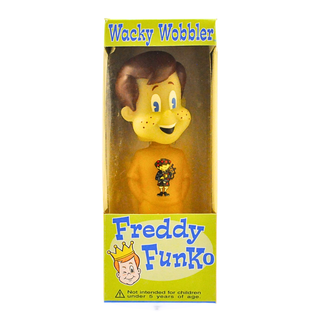 Funko Wacky Wobbler Freddy (Brown Hair, Glow in the Dark) - Cameron Collectible Exclusive [1]