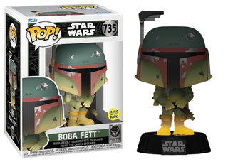 Funko Pop! Boba Fett, Glow in the Dark, Star Wars 735 Vinyl Figure in PopShield Protector
