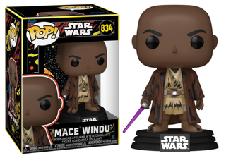 Funko Pop! Mace Windu, Retro Deco 834 Vinyl Figure in PopShield Protector