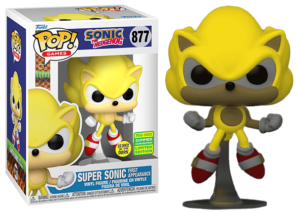 Funko Pop! Games: Sonic- Super Sonic First Appearance​ Vinyl Figure (2022  Summer Convention Limited Edition)