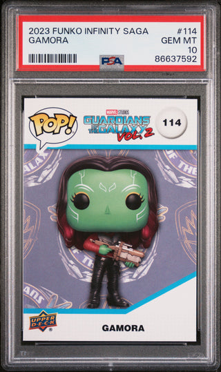 2023 UPPER DECK FUNKO POP MARVEL  GAMORA  #114  PSA 10