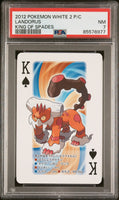 2012 POKEMON WHITE 2 PLAYING CARDS LANDORUS # - Graded PSA NM 7