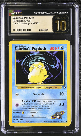 2000 Gym Challenge Sabrina's Psyduck 99/132 CGC PRISTINE 10