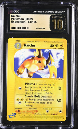 2002 Expedition Raichu 61/165 CGC PRISTINE 10 POP 4