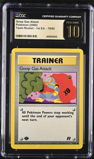 2000 Team Rocket - 1st Ed. Goop Gas Attack 78/82 CGC PRISTINE 10
