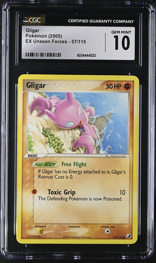 2005 EX Unseen Forces Gligar 57/115 CGC GEM MINT 10
