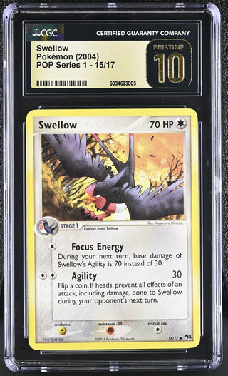 2004 POP Series 1 Swellow 15/17 CGC PRISTINE 10
