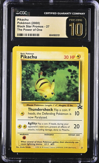 2000 Black Star Promos Pikachu 27 The Power of One CGC PRISTINE 10
