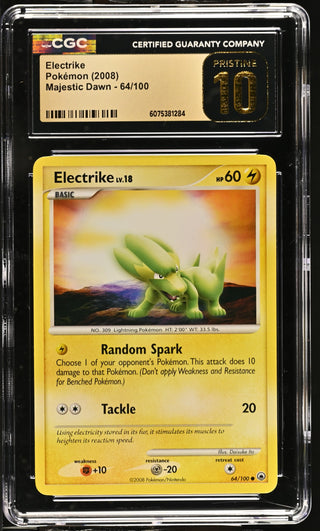 2008 Majestic Dawn Electrike 64/100 CGC PRISTINE 10