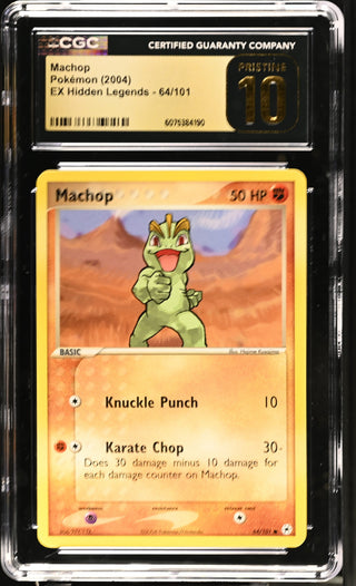2004 EX Hidden Legends Machop 64/101 CGC PRISTINE 10