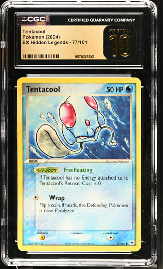 2004 EX Hidden Legends Tentacool 77/101 CGC PRISTINE 10