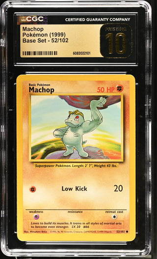 1999 Base Set Machop 52/102 CGC PRISTINE 10