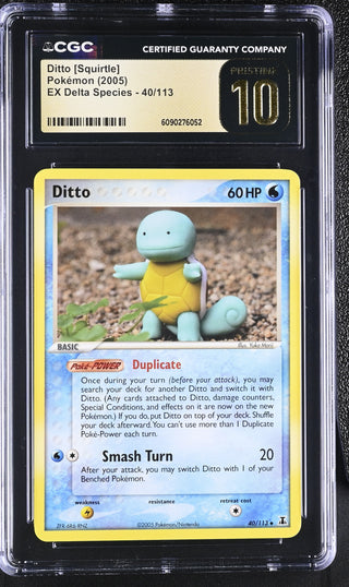 2005 EX Delta Species Ditto Squirtle 40/113 CGC PRISTINE 10 POP 2