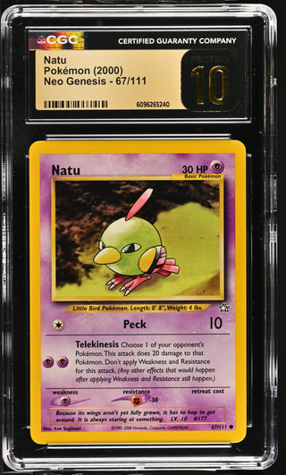 2000 Neo Genesis Natu 67/111 CGC PRISTINE 10 POP 5