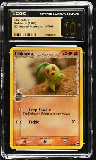 2006 EX Dragon Frontiers Chikorita 44/101 CGC PRISTINE 10