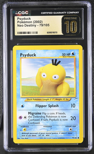 2002 Neo Destiny Psyduck 79/105 CGC PRISTINE 10 POP 5