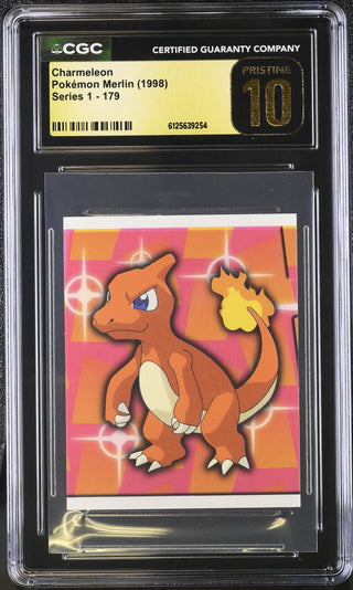 1998 Merlin Stickers Series 1 Charmeleon 179 CGC PRISTINE 10