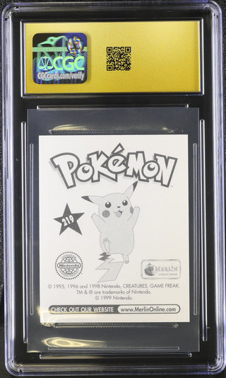 1998 Merlin Stickers Series 1 Alakazam 219 CGC PRISTINE 10