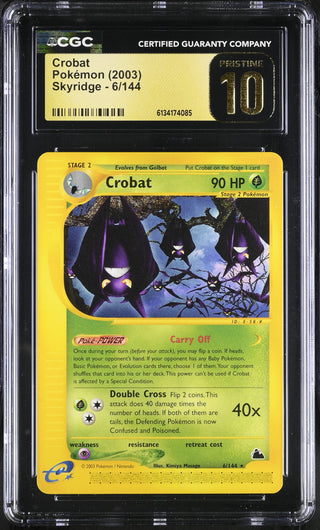 2003 Skyridge Crobat 6/144 CGC PRISTINE 10