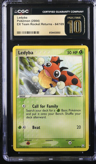 2004 EX Team Rocket Returns Ledyba 64/109 CGC PRISTINE 10