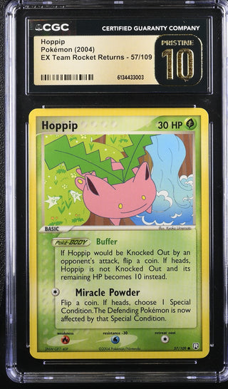 2004 EX Team Rocket Returns Hoppip 57/109 CGC PRISTINE 10
