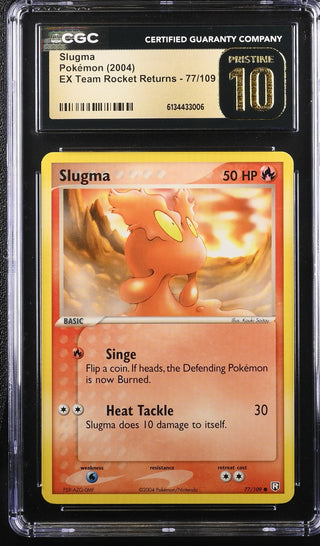 2004 EX Team Rocket Returns Slugma 77/109 CGC PRISTINE 10