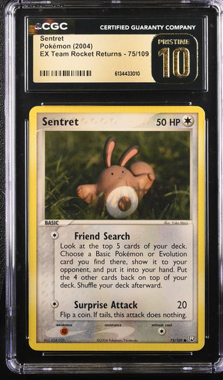 2004 EX Team Rocket Returns Sentret 75/109 CGC PRISTINE 10