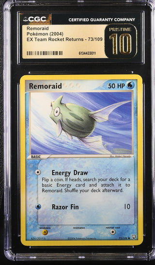 2004 EX Team Rocket Returns Remoraid 73/109 CGC PRISTINE 10
