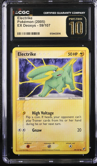 2005 EX Deoxys Electrike 59/107 CGC PRISTINE 10 POP 5