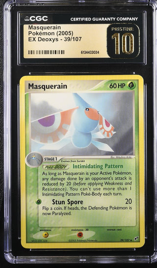 2005 EX Deoxys Masquerain 39/107 CGC PRISTINE 10