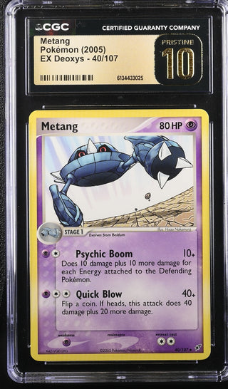 2005 EX Deoxys Metang 40/107 CGC PRISTINE 10