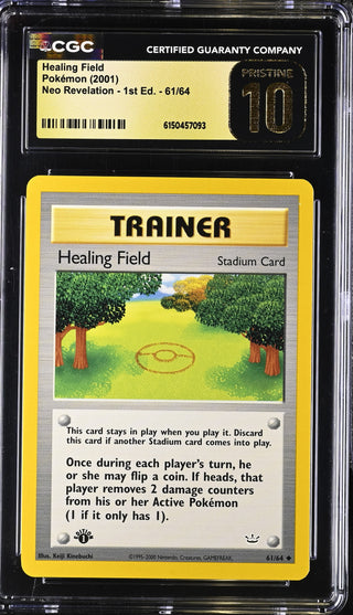 2001 Neo Revelation - 1st Ed. Healing Field 61/64 CGC PRISTINE 10 POP 5