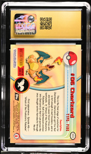 pristine charizard pokemon cards 1999 Topps Series 1 Charizard Silver Foil 6 Second Print CGC PRISTINE – 7 Bucks a Pop