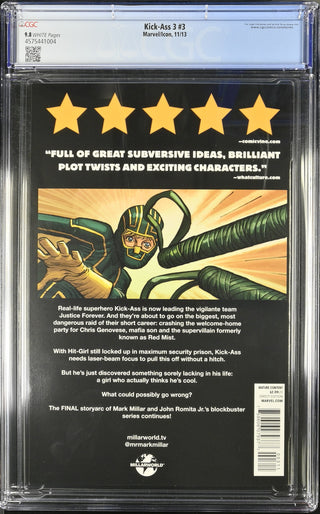 Kick-Ass 3 #3 (11/13) Graded CGC 9.8