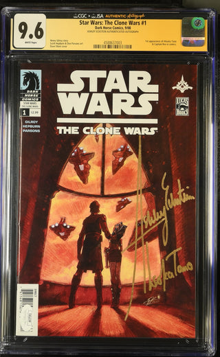 Star Wars: The Clone Wars #1 (9/08) signed by Ashley Eckstein Graded CGC x JSA 9.6