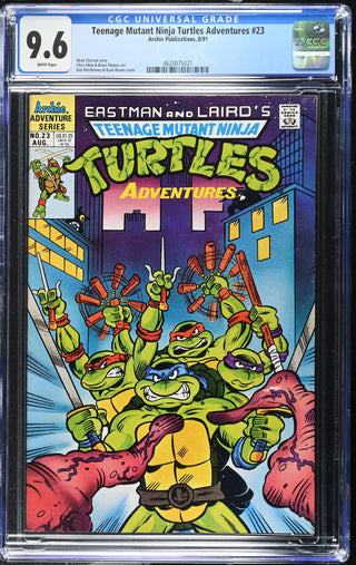 Teenage Mutant Ninja Turtles Adventures #23 (8/91) Graded CGC 9.6