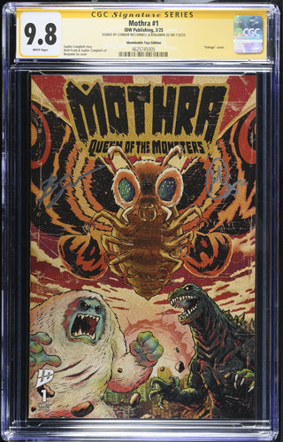 Mothra #1 (3/25) Graded CGC 9.8 signed by Ben Su & Connor McConnell Abominable Toys Edition