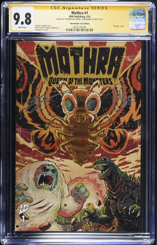 Mothra #1 (3/25) Graded CGC 9.8 signed by Ben Su & Connor McConnell Abominable Toys Edition