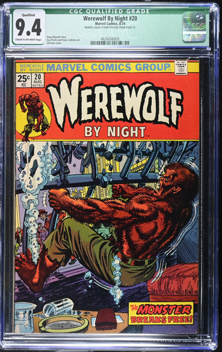 Werewolf By Night #20 (8/74) Graded CGC 9.4