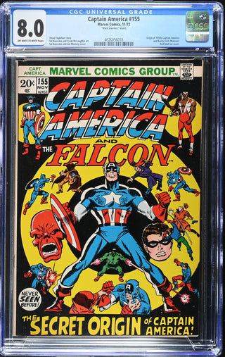 Captain America #155 (11/72) Graded CGC 8 Mark Jewelers Variant
