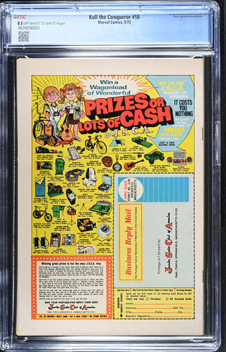Kull the Conqueror #10 (9/73) Graded CGC 8.5