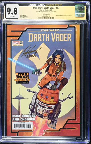 Star Wars: Darth Vader #43 signed by Taylor Gray (4/24) Graded CGC 9.8 Variant Edition
