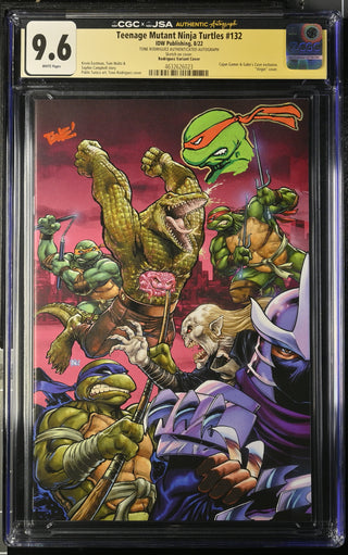 Teenage Mutant Ninja Turtles #132 signed/sketch by Tone Rodriguez (8/22) Graded CGC 9.6 Rodriguez Variant Cover