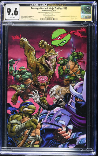 Teenage Mutant Ninja Turtles #132 signed/sketch by Tone Rodriguez (8/22) Graded CGC 9.6 Rodriguez Variant Cover