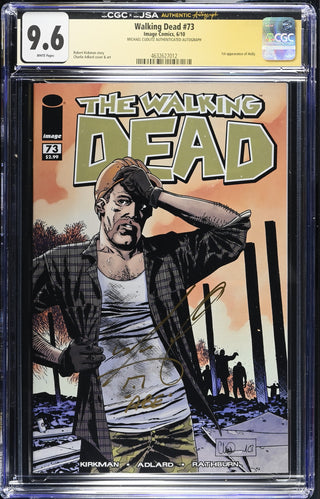 Walking Dead #73 signed by Michael Cudlitz (6/10) Graded CGC 9.6