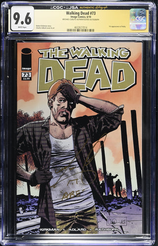 Walking Dead #73 signed by Michael Cudlitz (6/10) Graded CGC 9.6