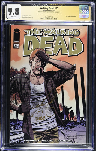 Walking Dead Comic #73 signed by Michael Cudlitz (6/10) Graded CGC x JSA